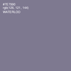#7E7990 - Waterloo  Color Image